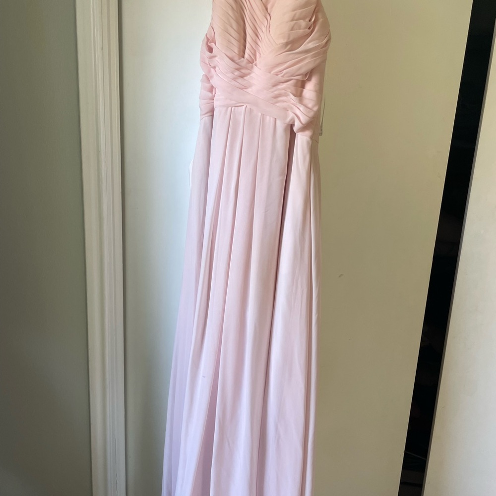 Azazie Blush Pink Chiffon Gown
